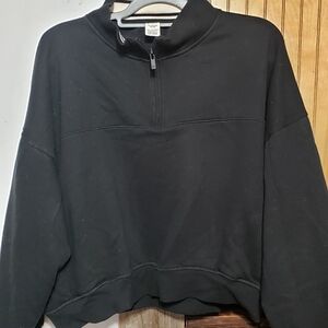 Victorias Secret Pullover Half Zip Cotton Black XXL Jacket Pink Collection